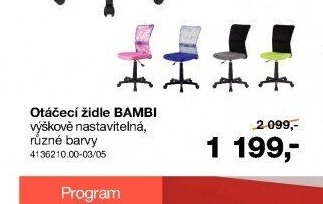 Otáčecí židle BAMBI