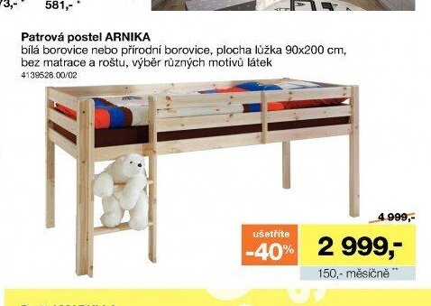 Patrová postel ARNIKA