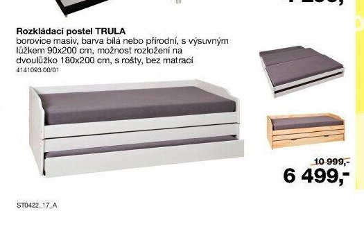 Rozkládací postel TRULA