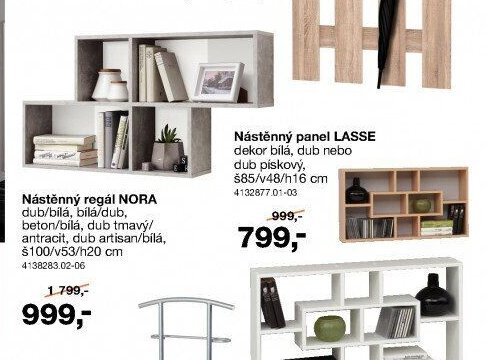 Nástěnný regál NORA