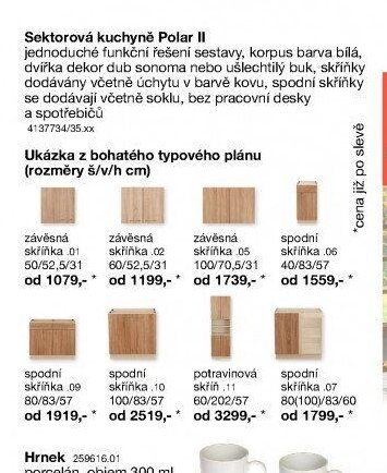 Sektorová kuchyně Polar II
