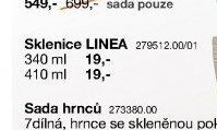 Sklenice LINEA