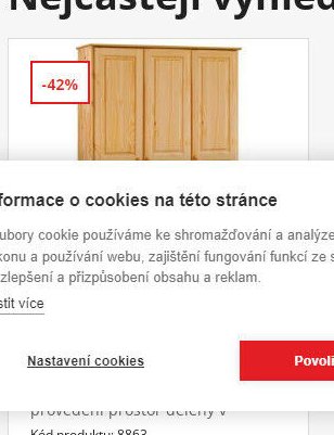 Šatní skříň dvoudveřová