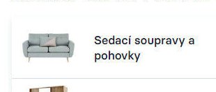 Sedací soupravy a pohovky
