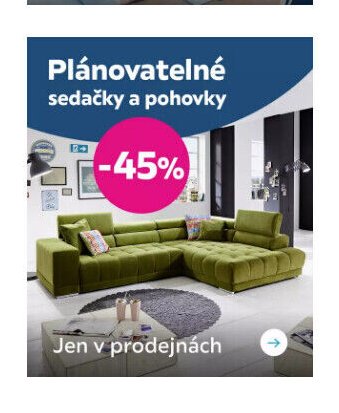 Plánovatelné sedačky a pohovky