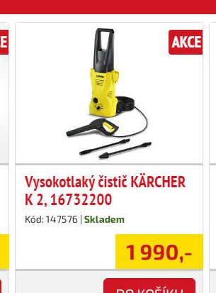 Vysokotlaký čistič KÄRCHER K 2, 16732200
