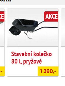 Stavební kolečko 80 l, pryžové