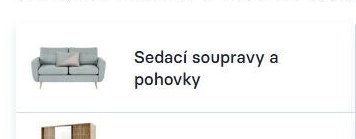Sedací soupravy a pohovky