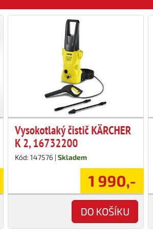 Vysotlaký čistič KÄRCHER K 2, 16732200
