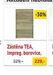 Zástěna TEA, impreg. borovice