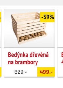 Bedýnka dřevěná na brambory