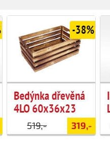 Bedýnka dřevěná 4LO 60x36x23