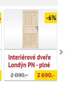 Interiérové dveře Londýn PN - plné