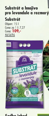 Substrát pro levandule a rozmarýny