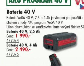 Baterie 40 V (2,5 Ah)