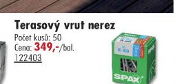 Terasový vrut nerez