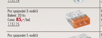 Svorka Wago (3 vodiče 2,5 mm)