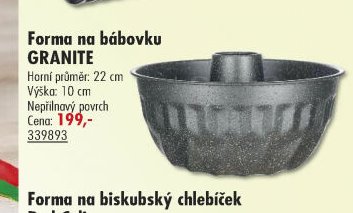 Forma na bábovku GRANITE