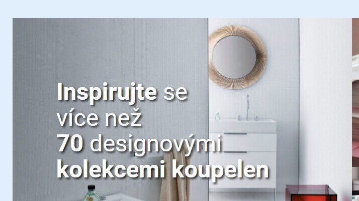 Inspirujte se více než 70 designovými kolekcemi koupelen