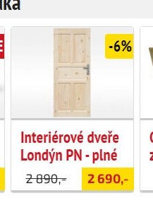 Interiérové dveře Londýn PN - plné