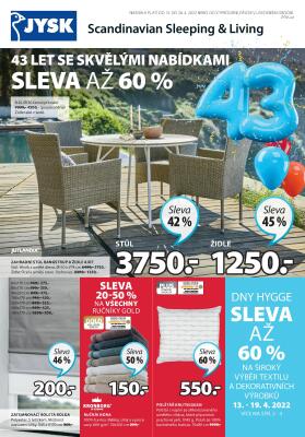 akční leták Jysk 13.4.2022-26.4.2022