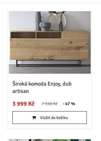 Široká komoda Enjoy, dub artisan