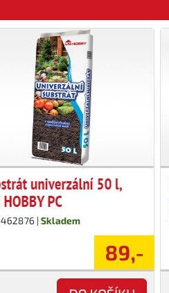 Substrát univerzální 50 l, UNI HOBBY PC