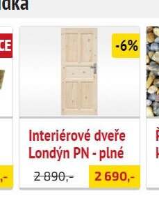 Interiérové dveře Londýn PN - plné