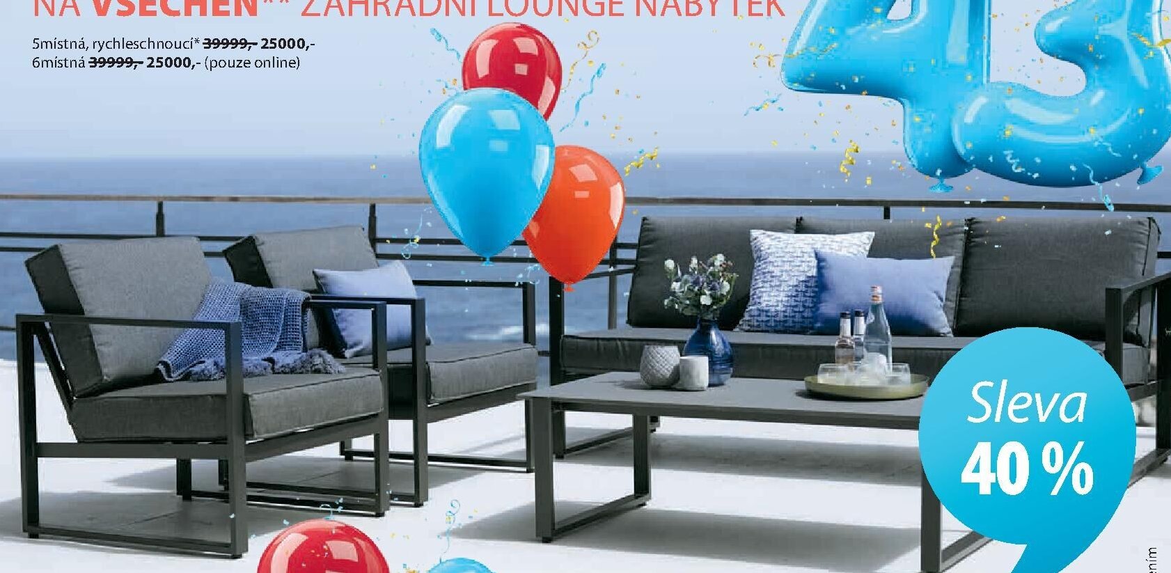 Zahradní lounge nábytek 5místný