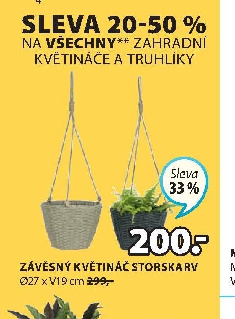 ZÁVĚSNÝ KVĚTINÁČ STORSKARV