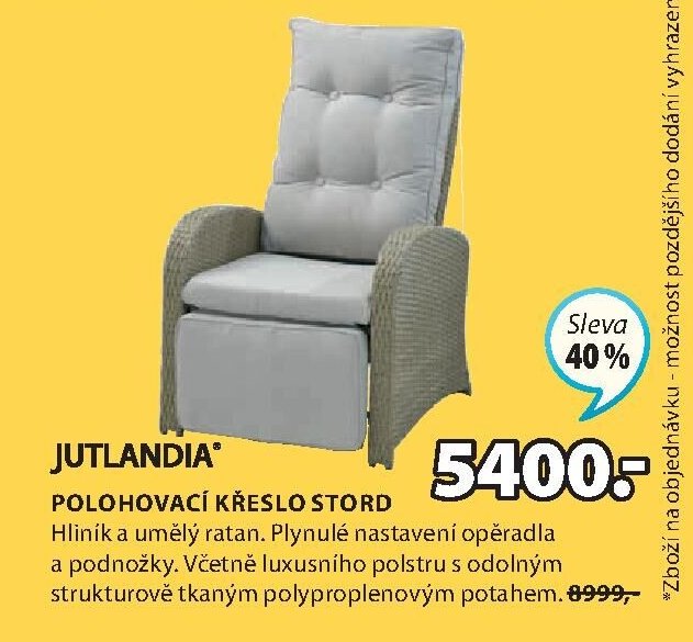 JUTLANDIA POLOHOVACÍ KŘESLO STORD