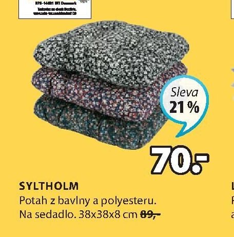 SYLTHOLM Potah z bavlny a polyesteru