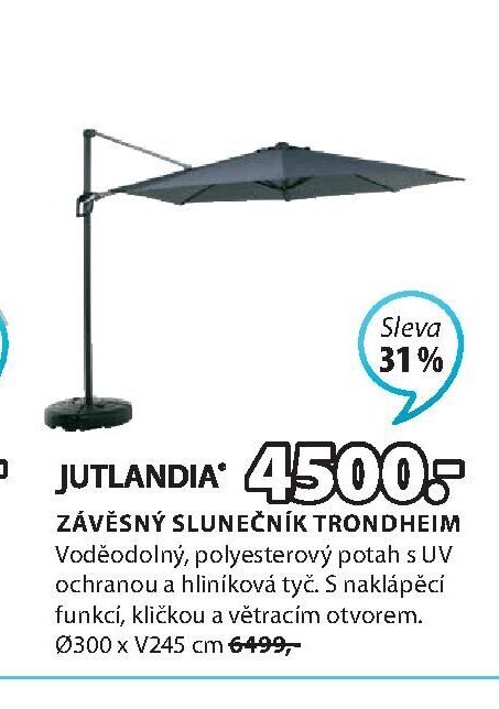 Závěsný slunečník TRONDHEIM