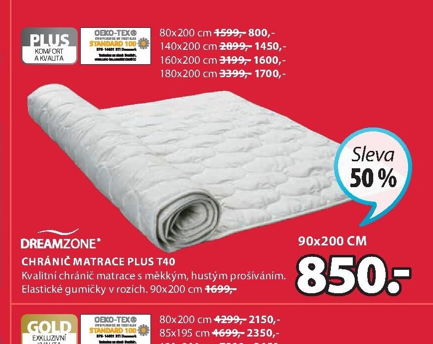 CHRÁNIČ MATRACE PLUS T40