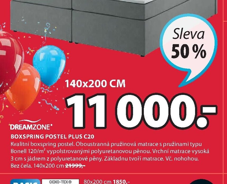 BOXSPRING POSTEL PLUS C20