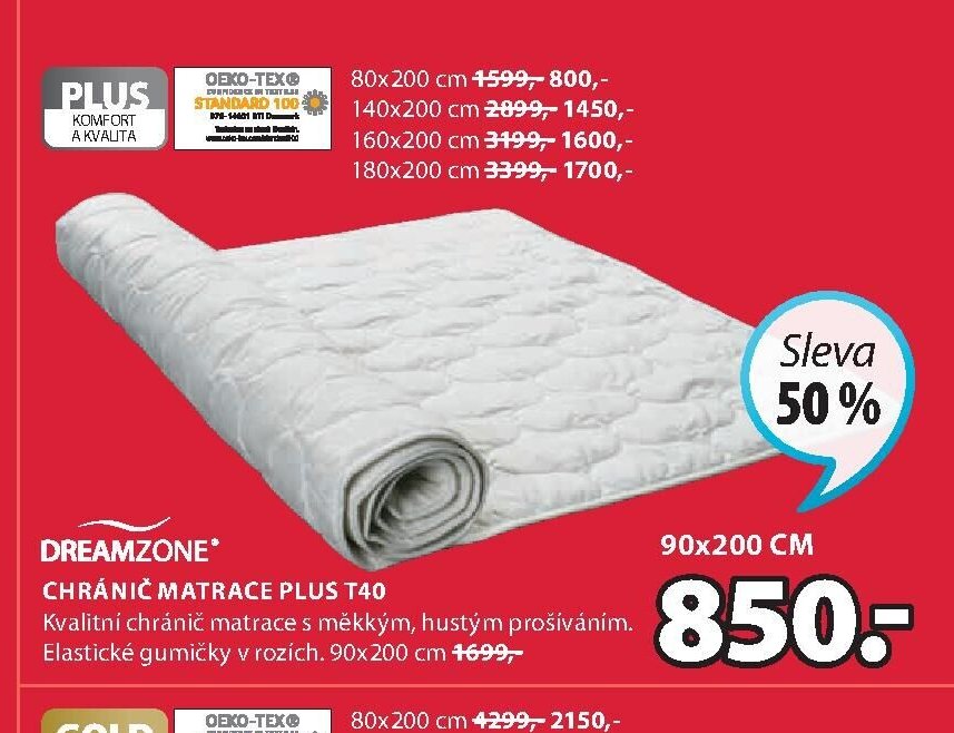 CHRÁNIČ MATRACE PLUS T40