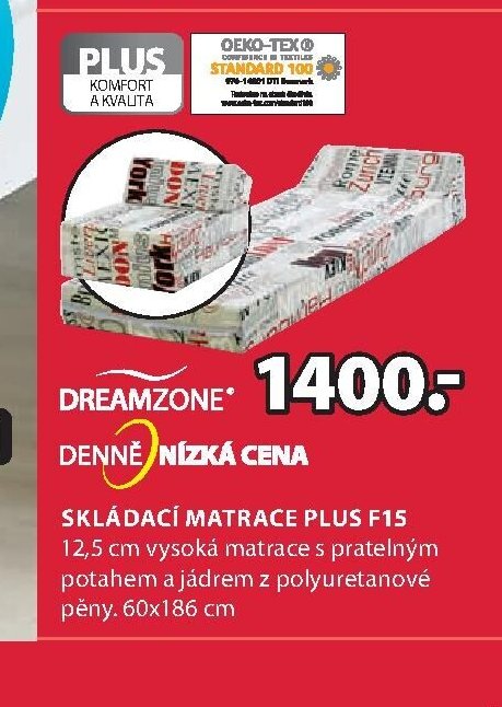 SKLÁDACÍ MATRACE PLUS F15