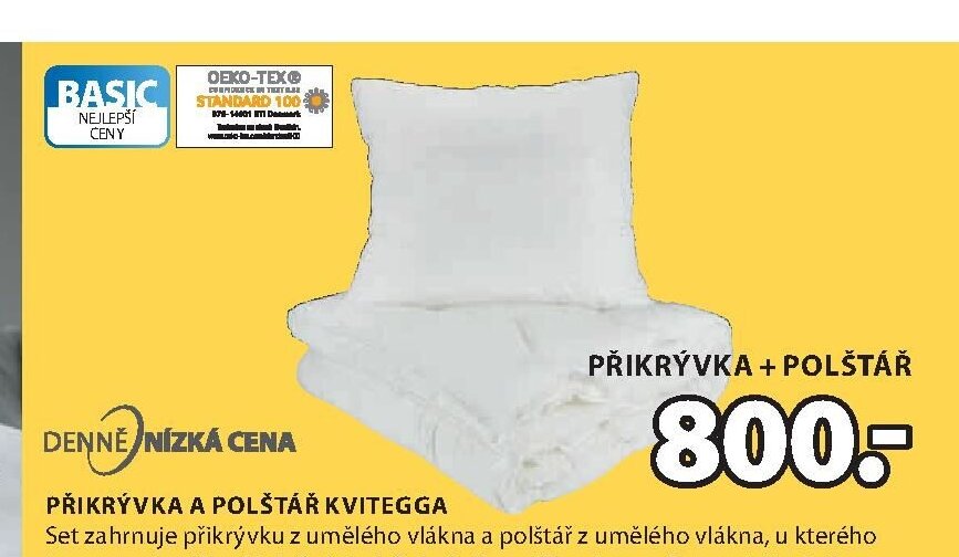 Přikrývka a polštář KVITEGGA
