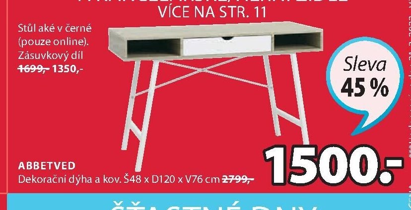 Psací stůl ABBETVED