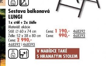Sestava balkonová LUNGI