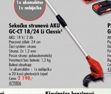Sekačka strunová AKU GC-CT 18/24 Li Classic