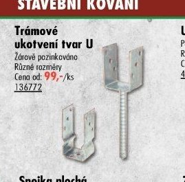Trámové ukotvení tvar U