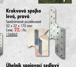 Krokvová spojka levá, pravá