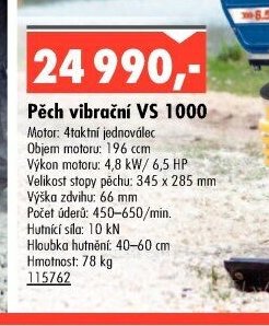 Pěch vibrační VS 1000