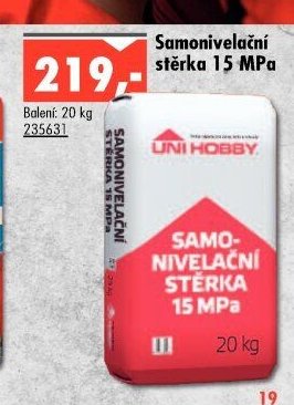 Samonivelační stěrka 15 MPa