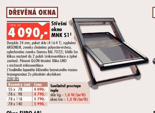 Střešní okno MNK S1