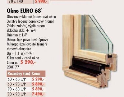 Okno EURO 68