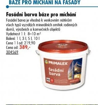 Fasádní barva báze pro míchání