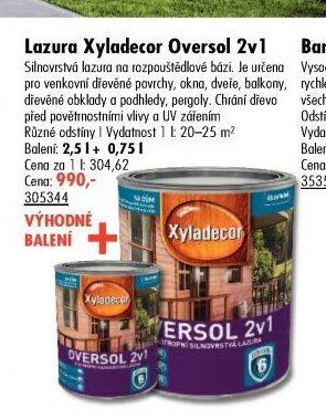 Lazura Xyladecor Oversol 2v1
