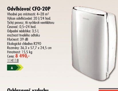 Odvlhčovač CFO-20P
